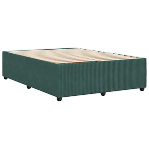 Giroletto senza Materasso-Struttura Letto Verde Scuro 140x200 cm in Velluto 927593