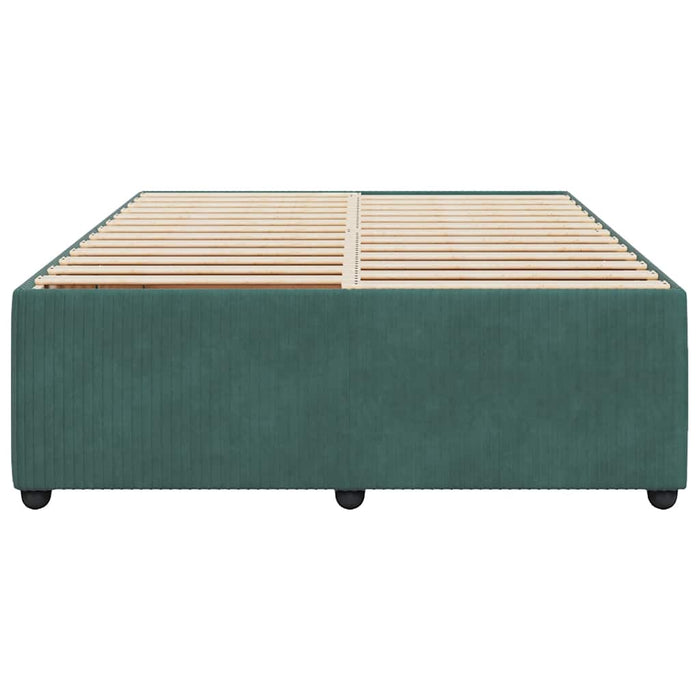 Giroletto senza Materasso Verde Scuro 160x200 cm in Velluto 3285021