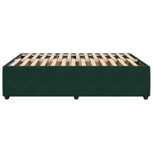 Giroletto senza Materasso-Struttura Letto Verde Scuro 160x200 cm in Velluto 569229