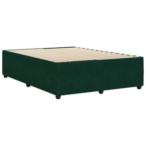 Giroletto senza Materasso-Struttura Letto Verde Scuro 160x200 cm in Velluto 569229