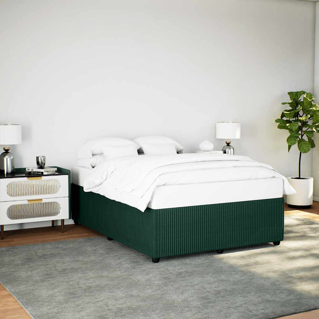 Giroletto senza Materasso-Struttura Letto Verde Scuro 160x200 cm in Velluto 569229