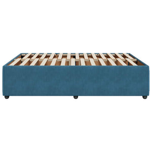 Giroletto-Struttura Letto Blu 160x200 cm in Velluto 942057