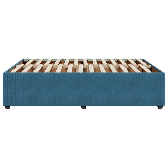 Giroletto-Struttura Letto Blu 160x200 cm in Velluto 942057