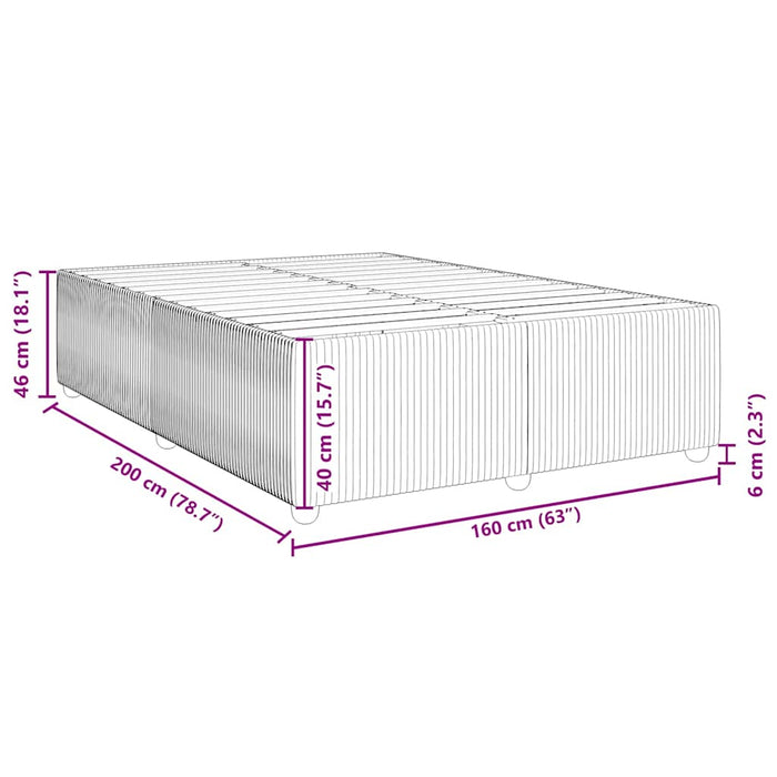 Giroletto-Struttura Letto Blu 160x200 cm in Velluto 942057