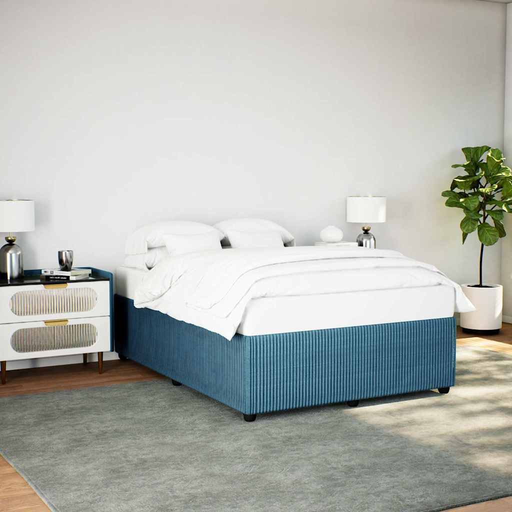 Giroletto-Struttura Letto Blu 160x200 cm in Velluto 942057