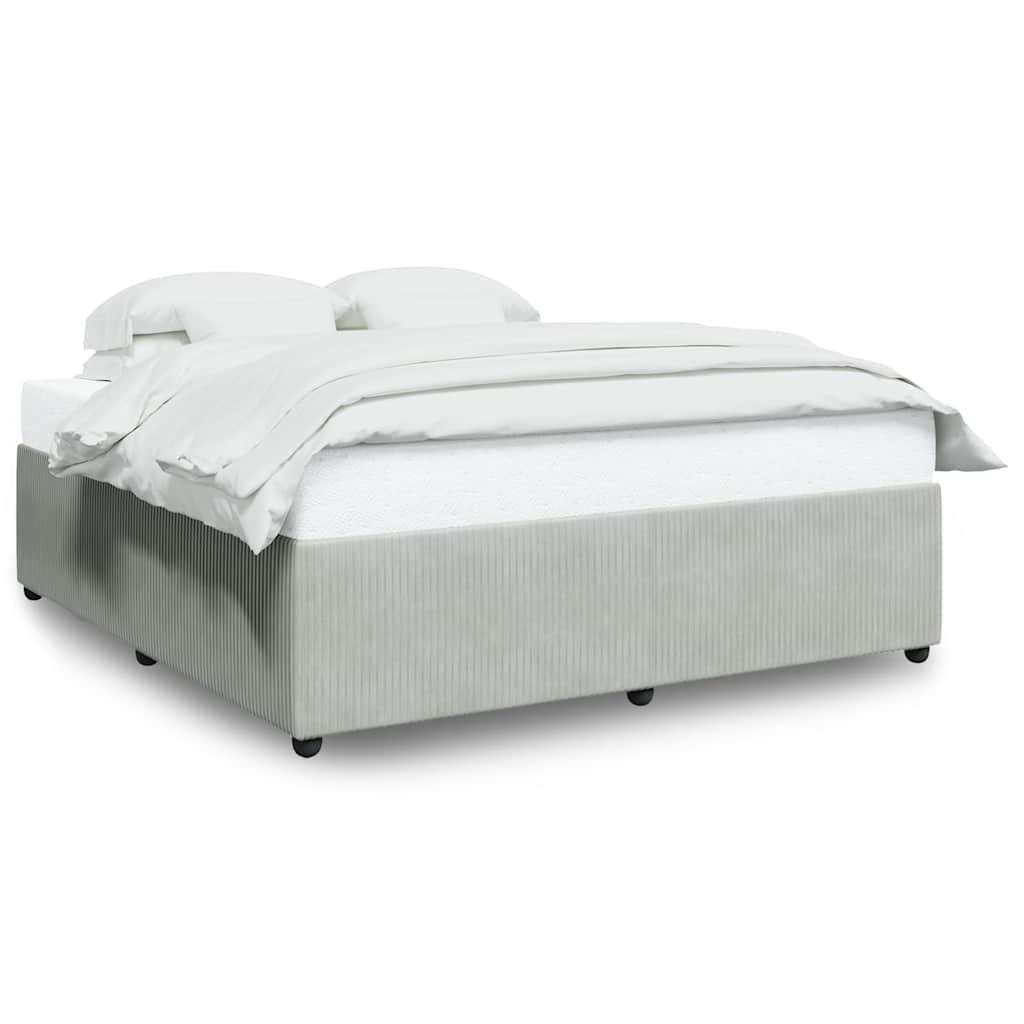 vidaXL Giroletto senza Materasso Grigio Chiaro 180x200 cm Velluto