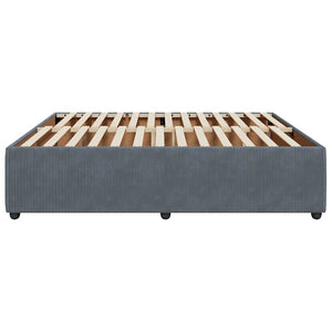 vidaXL Giroletto senza Materasso Grigio Scuro 180x200 cm Velluto