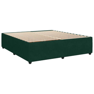 Giroletto senza Materasso-Struttura Letto Verde Scuro 180x200 cm in Velluto 523128