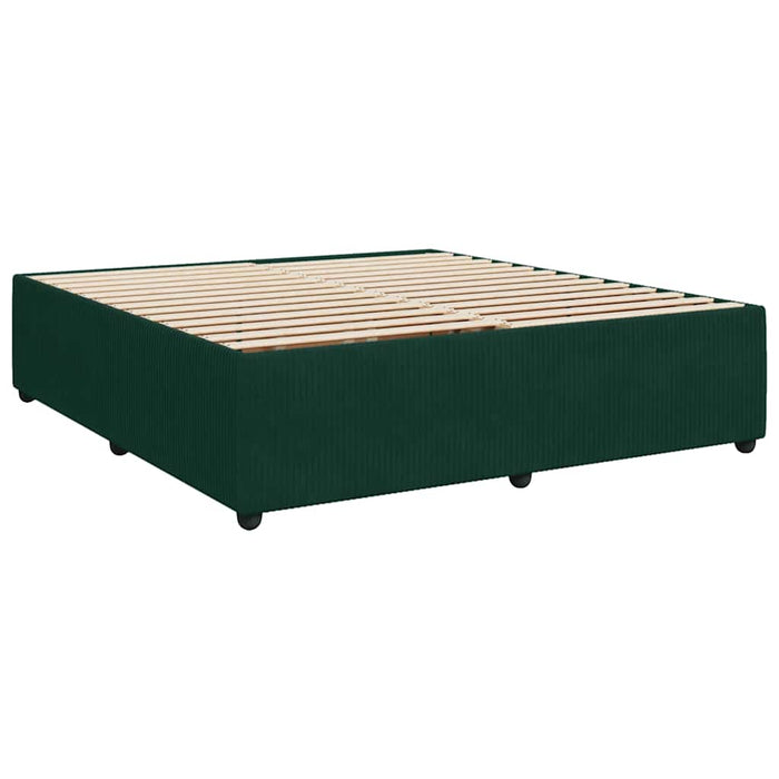Giroletto senza Materasso-Struttura Letto Verde Scuro 180x200 cm in Velluto 523128