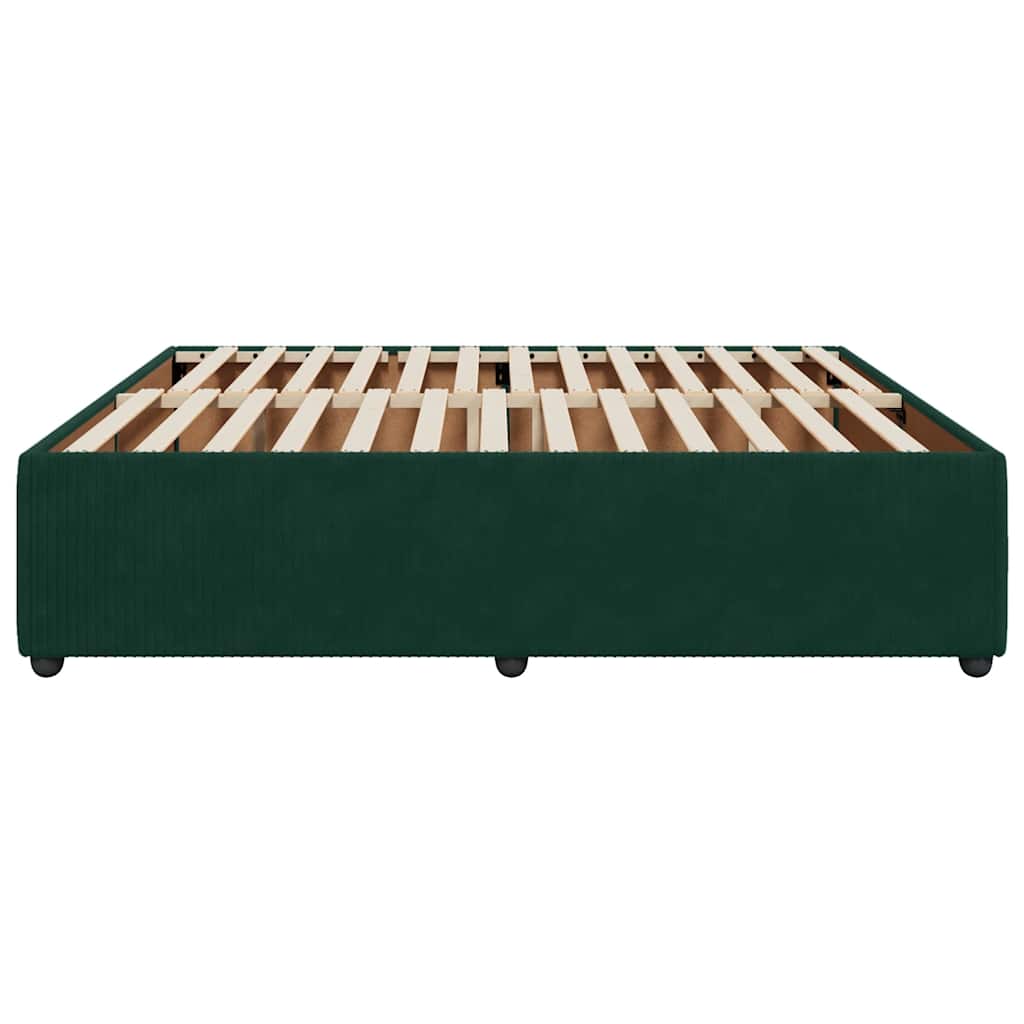 Giroletto senza Materasso-Struttura Letto Verde Scuro 180x200 cm in Velluto 523128