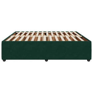 Giroletto senza Materasso-Struttura Letto Verde Scuro 180x200 cm in Velluto 523128