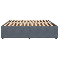 vidaXL Giroletto senza Materasso Grigio Scuro 200x200 cm Velluto