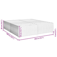 vidaXL Giroletto senza Materasso Grigio Scuro 200x200 cm Velluto