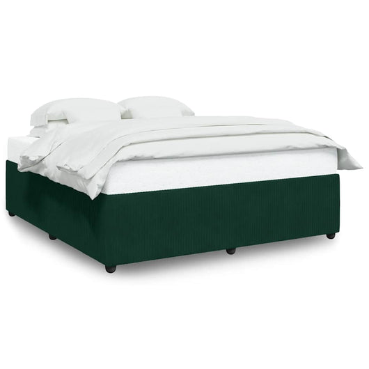 Giroletto senza Materasso-Struttura Letto Verde Scuro 200x200 cm in Velluto 976885