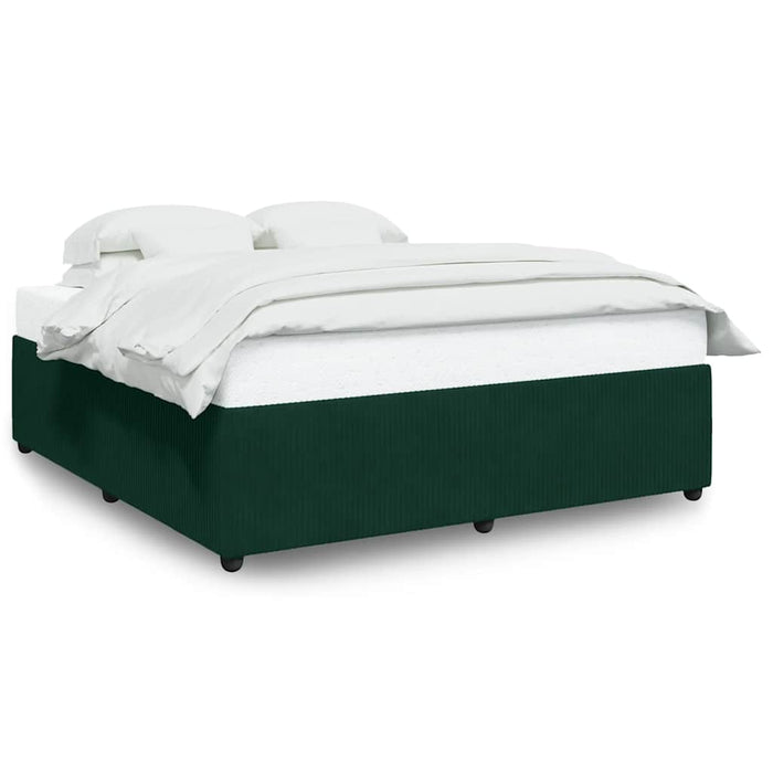 Giroletto senza Materasso-Struttura Letto Verde Scuro 200x200 cm in Velluto 976885