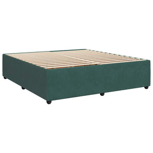 Giroletto senza Materasso-Struttura Letto Verde Scuro 200x200 cm in Velluto 976885