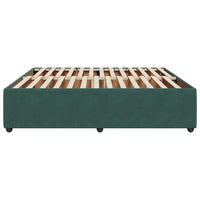Giroletto senza Materasso-Struttura Letto Verde Scuro 200x200 cm in Velluto 976885