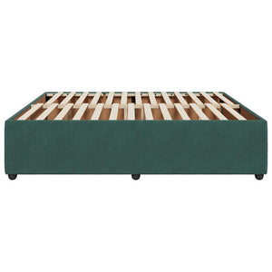 Giroletto senza Materasso-Struttura Letto Verde Scuro 200x200 cm in Velluto 976885