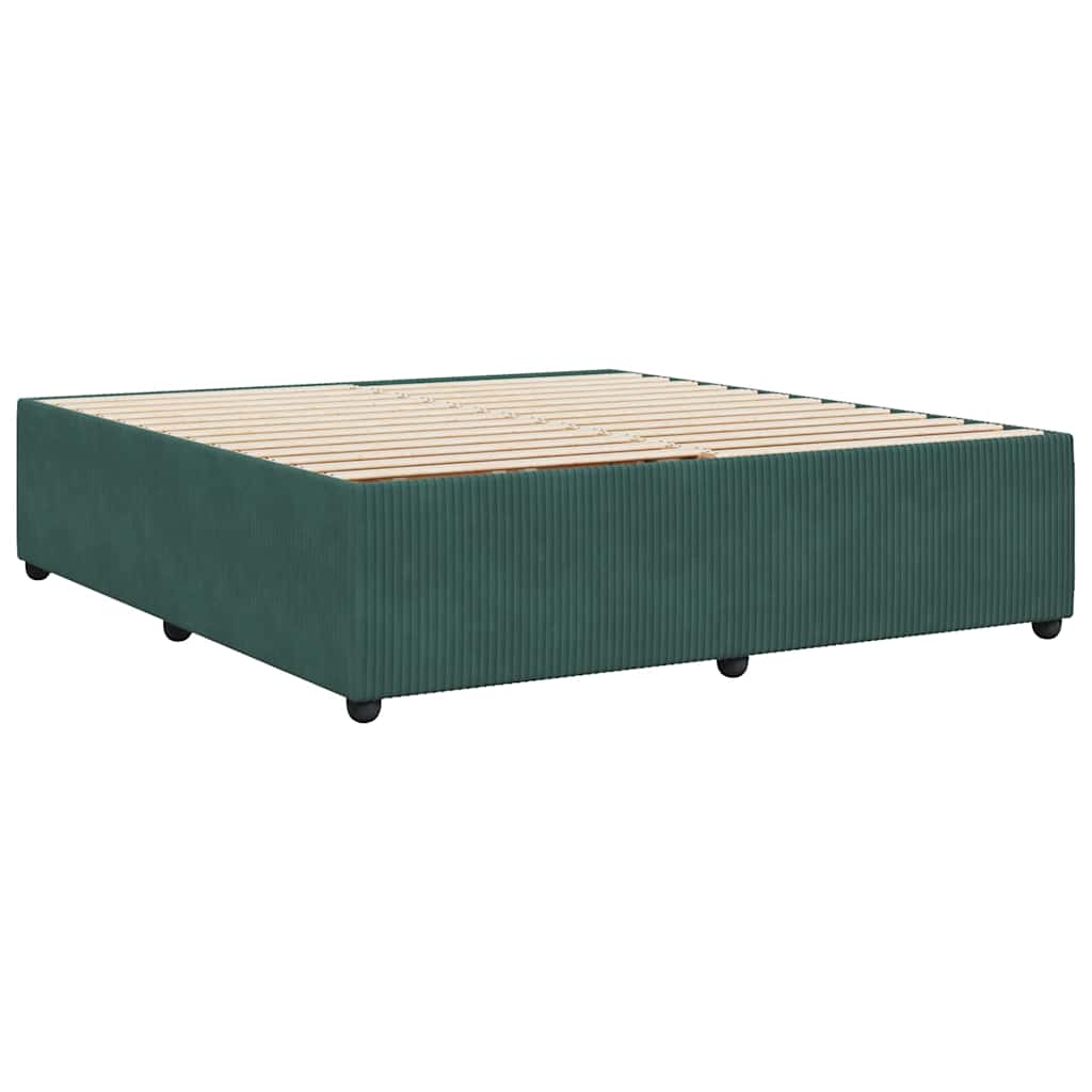Giroletto senza Materasso-Struttura Letto Verde Scuro 200x200 cm in Velluto 976885