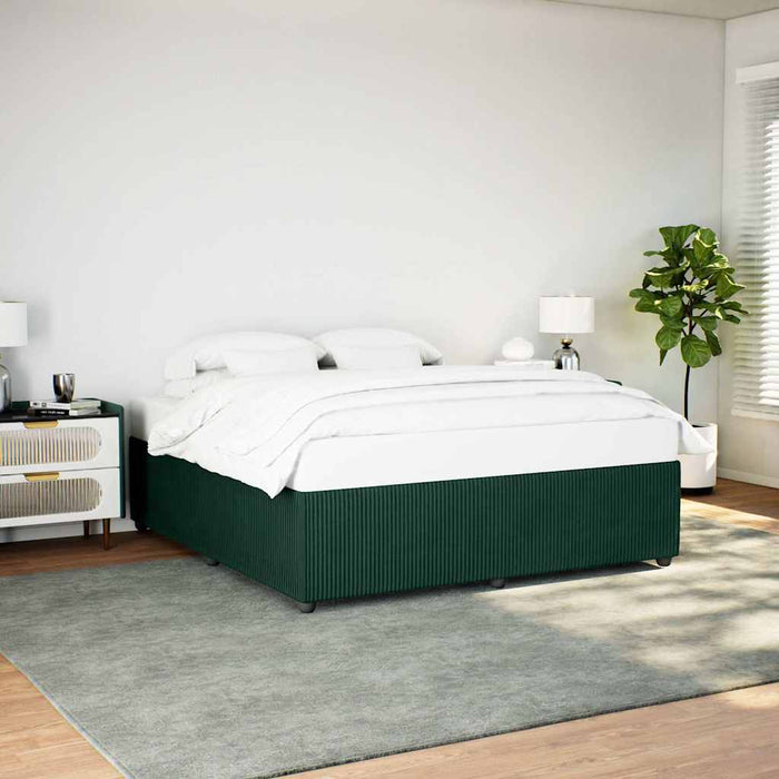 Giroletto senza Materasso-Struttura Letto Verde Scuro 200x200 cm in Velluto 976885