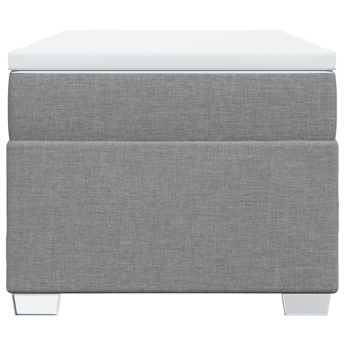 Giroletto a Molle con Materasso Grigio Chiaro 80x200 cm Tessuto