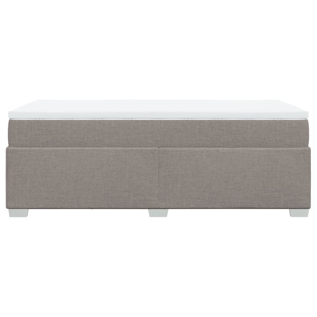 vidaXL Giroletto a Molle con Materasso Tortora 80x200 cm inTessuto