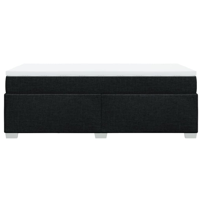 Giroletto a Molle con Materasso Nero 90x190 cm in Tessuto