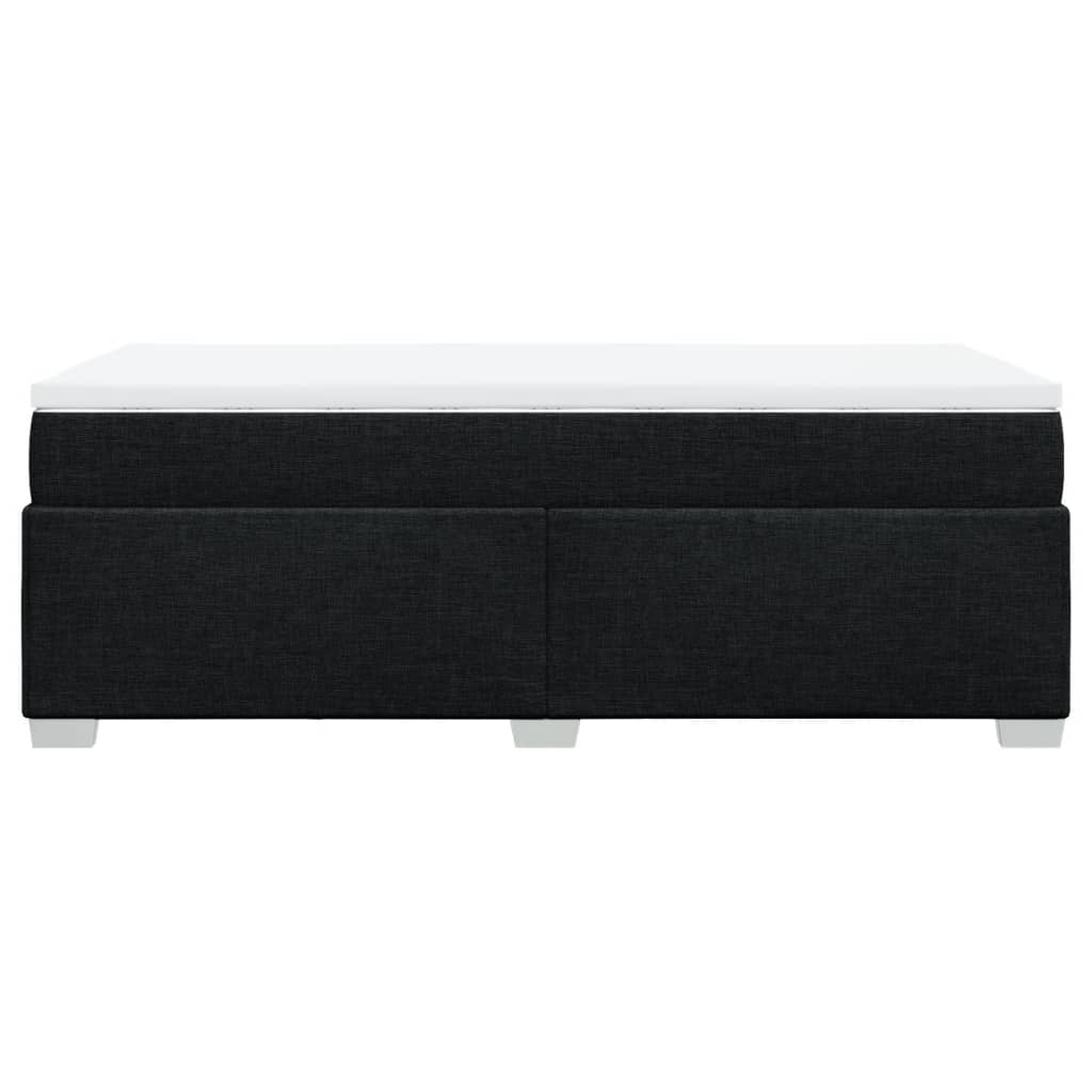 Giroletto a Molle con Materasso Nero 90x200 cm in Tessuto