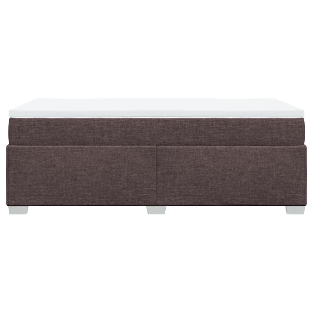 Giroletto a Molle con Materasso-Struttura Letto Marrone Scuro 90x200 cm Tessuto 932645