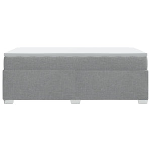 vidaXL Giroletto a Molle con Materasso Grigio Chiaro100x200 cm Tessuto