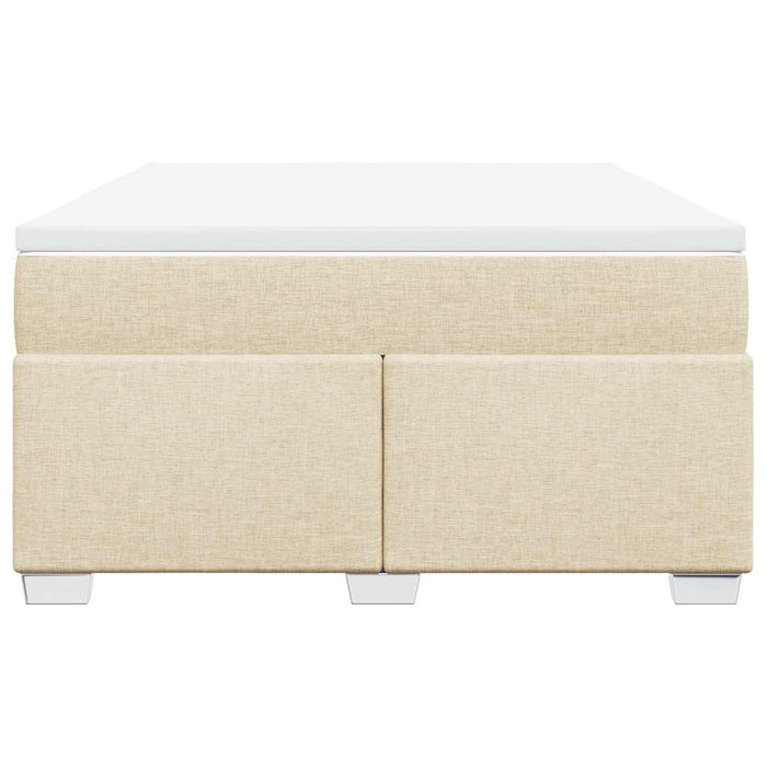 Giroletto a Molle con Materasso Crema 140x19 cm in Tessuto 3285135