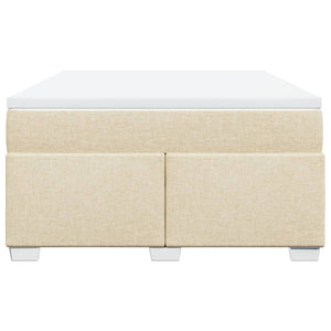 Giroletto a Molle con Materasso Crema 160x200 cm in Tessuto 3285149