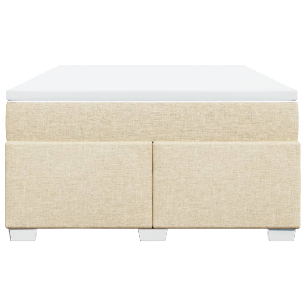 Giroletto a Molle con Materasso Crema 160x200 cm in Tessuto 3285149