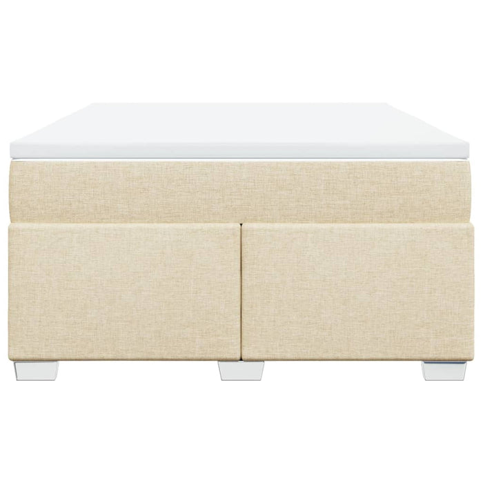 Giroletto a Molle con Materasso Crema 160x200 cm in Tessuto 3285149