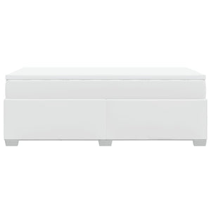 Giroletto a Molle con Materasso-Struttura Letto Bianco 80x200 cm in Similpelle 789454