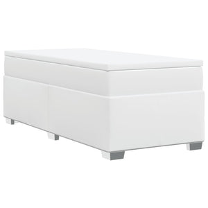 Giroletto a Molle con Materasso-Struttura Letto Bianco 80x200 cm in Similpelle 789454