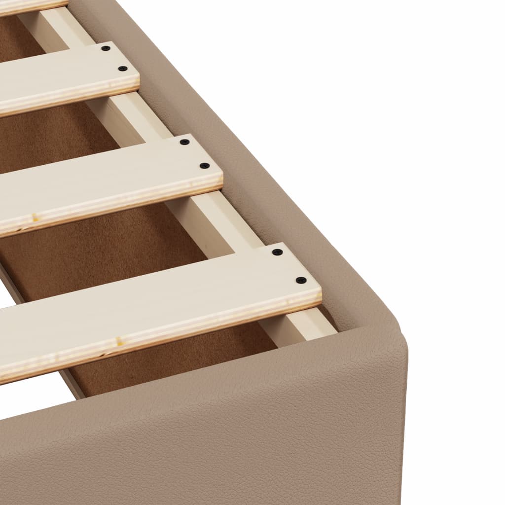 Giroletto a Molle con Materasso Cappuccino 80x200 cm Similpelle 3285188