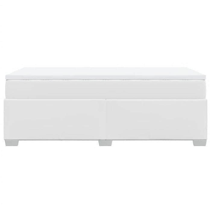 Giroletto a Molle con Materasso-Struttura Letto Bianco 90x190 cm in Similpelle 826586