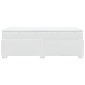 Giroletto a Molle con Materasso-Struttura Letto Bianco 90x200 cm in Similpelle 209783