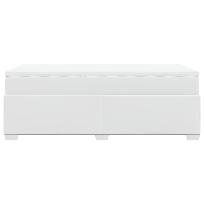 Giroletto a Molle con Materasso-Struttura Letto Bianco 90x200 cm in Similpelle 209783