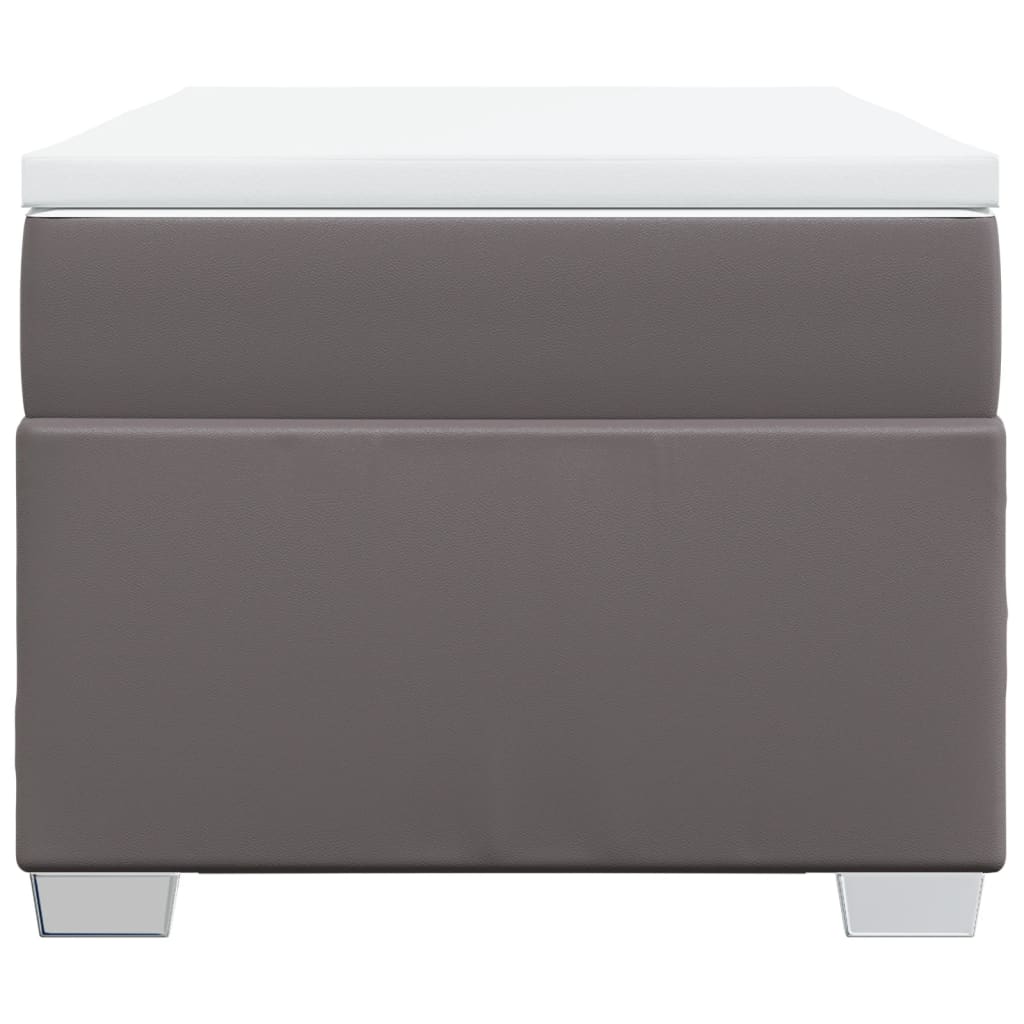 Giroletto a Molle con Materasso Grigio 100x200 cm in Similpelle 3285199