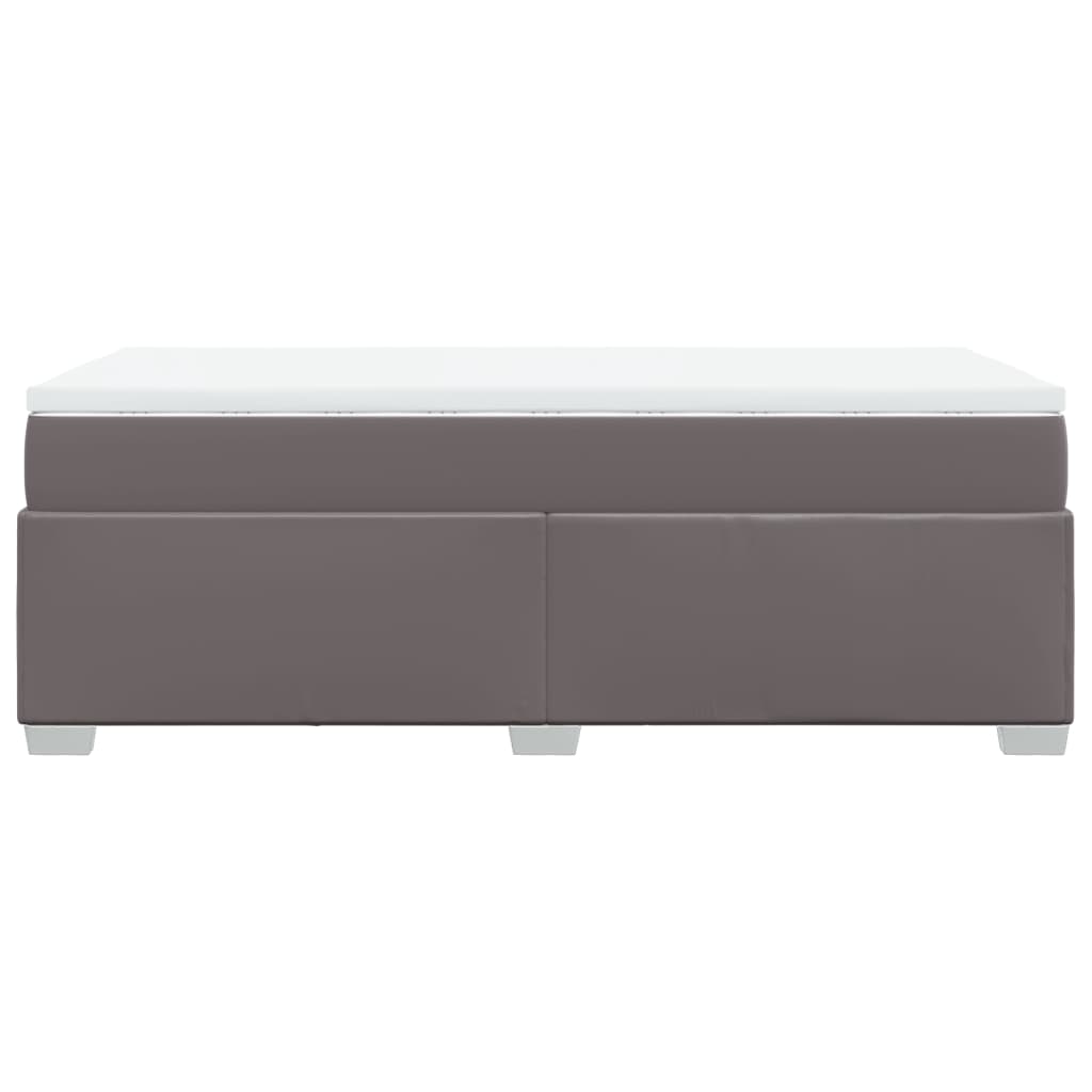 Giroletto a Molle con Materasso Grigio 100x200 cm in Similpelle 3285199