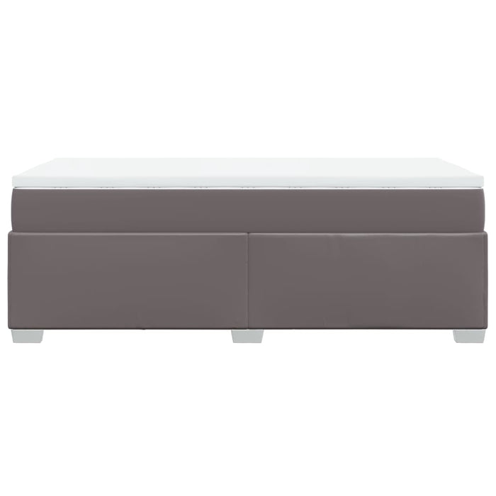 Giroletto a Molle con Materasso Grigio 100x200 cm in Similpelle 3285199