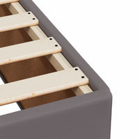 Giroletto a Molle con Materasso Grigio 100x200 cm in Similpelle 3285199