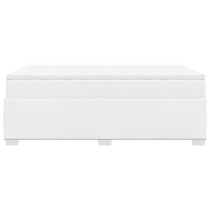 vidaXL Giroletto a Molle con Materasso Bianco 120x200 cm in Similpelle