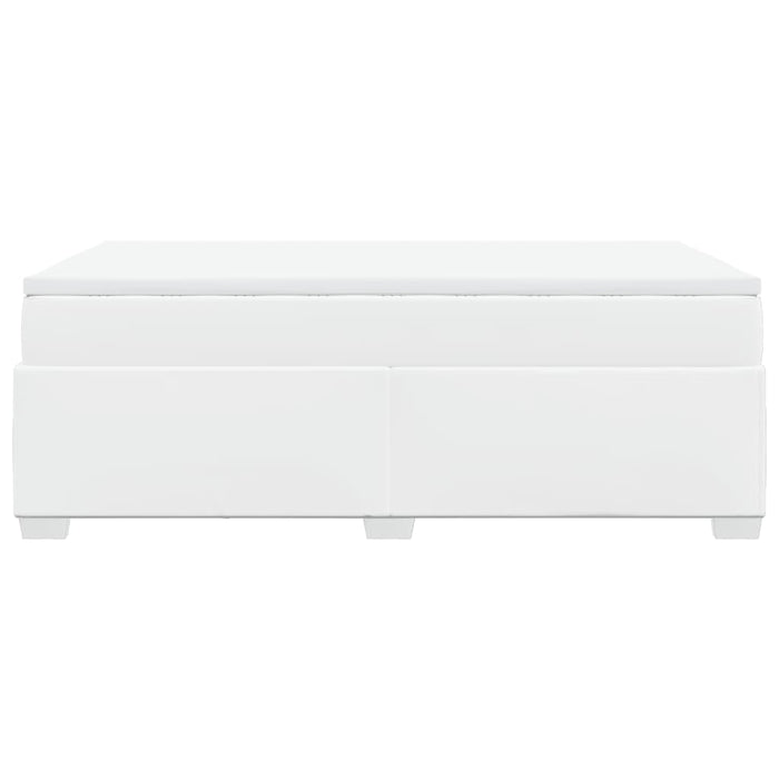 vidaXL Giroletto a Molle con Materasso Bianco 120x200 cm in Similpelle