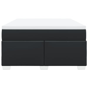 Giroletto a Molle con Materasso Nero 140x200 cm in Similpelle 3285213