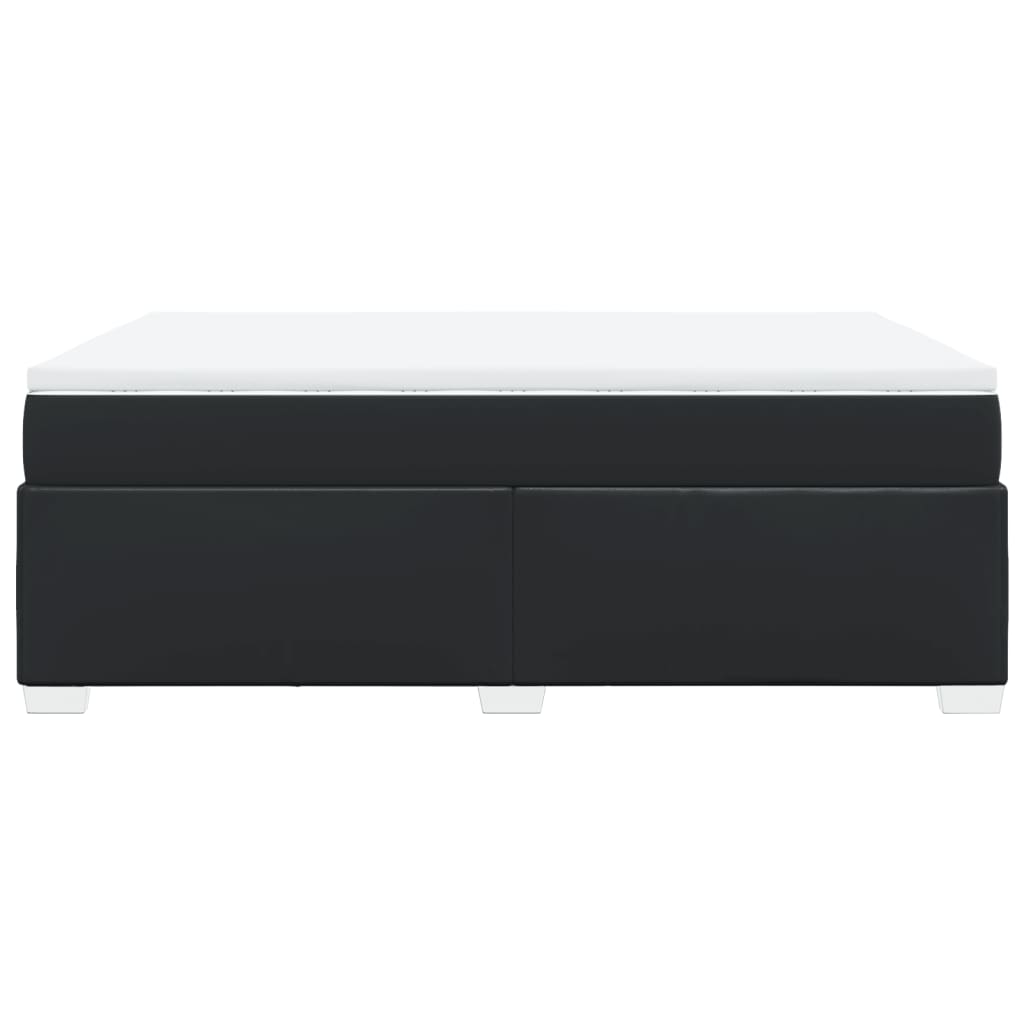 Giroletto a Molle con Materasso Nero 140x200 cm in Similpelle 3285213