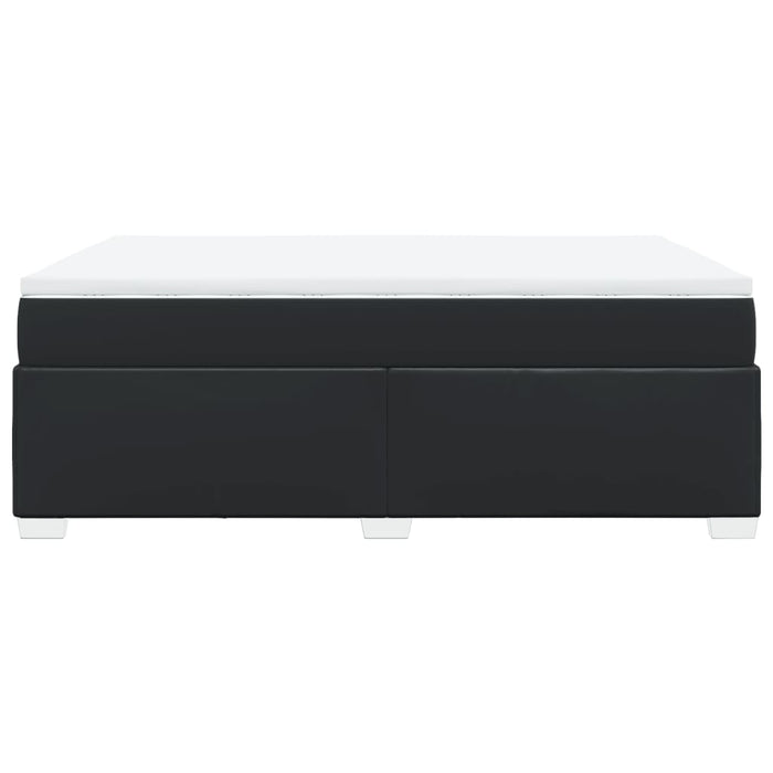 Giroletto a Molle con Materasso Nero 140x200 cm in Similpelle 3285213