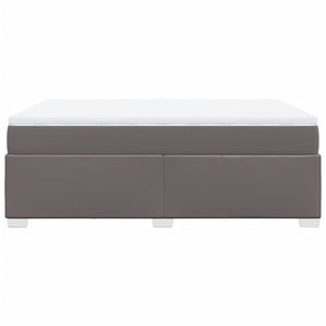 Giroletto a Molle con Materasso Grigio 140x200 cm in Similpelle